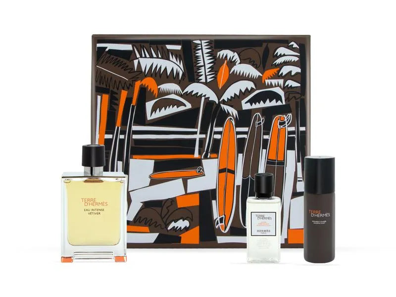 Hermes Terre D'Hermes Eau Intense Vetiver EDP For Men 100ML Set
