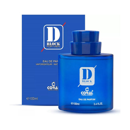 Coral D Block For Men Eau De Parfum 100ML-Blue